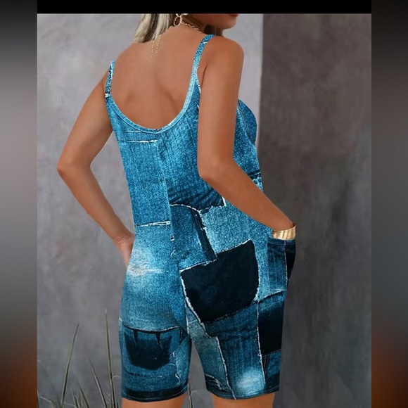 Patchwork graphic romper NEW!!! - Picture 2 of 3